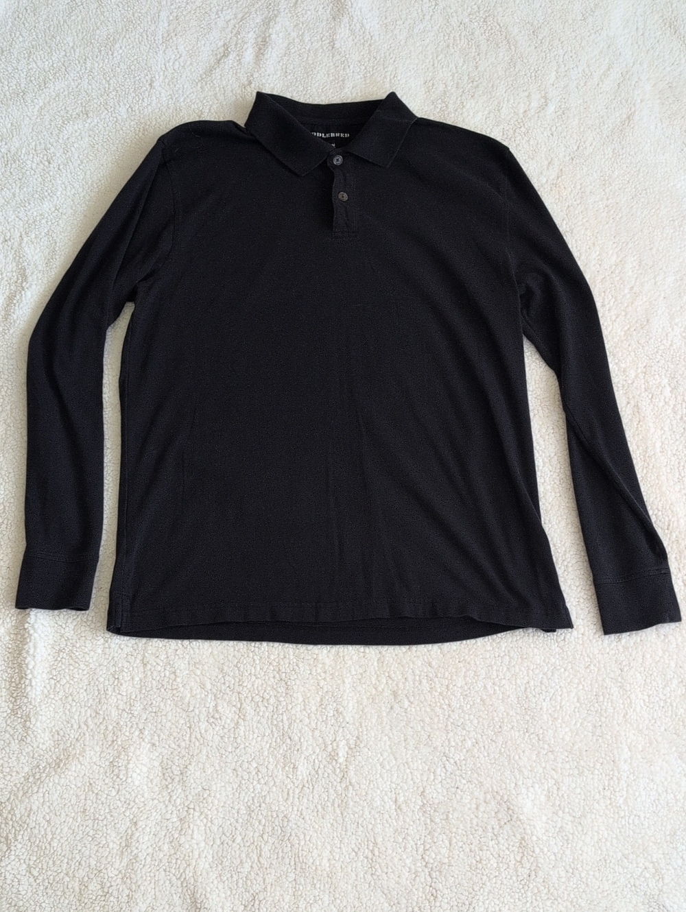 Saddlebred Men's Black Long-Sleeve Polo Medium